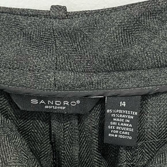 Sandro Sportswear Grey Wide Leg Trousers Size 14 - Picture 6 of 7